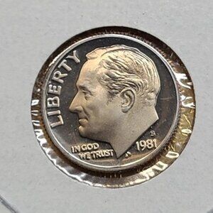 Set of 1981 P,D&(S Proof) Roosevelt Dimes.. Uncirculated.. In Protective Holders